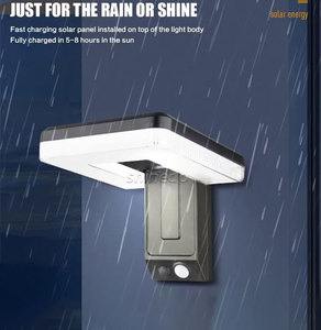 Không thấm nước IP65 ngoài trời có thể gập lại năng lượng mặt trời ánh sáng sân vườn thiết kế đơn giản tường ánh sáng con người cảm biến năng lượng mặt trời điện sân Đèn tường - Product Image 6