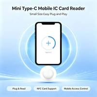 Lector de Tarjetas RFID IC HF de 13.56MHz Tipo-C, Suministro de Fábrica, Formato UID Ajustable, Lector de Tarjetas Inteligentes sin Contacto Portátil para Teléfono Móvil