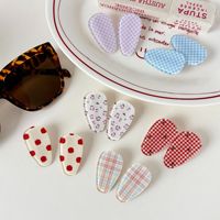 Jepit Rambut Mini ANKO Custom Bentuk Tetesan Air Motif Garis Akrilik Asetat Model Duckbill untuk Anak Perempuan Penggunaan Sehari-hari Dapat Dipesan Sesuai Keinginan