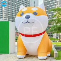 Perro de Mascota de dibujos animados inflable, perro inflable personalizado para decoración publicitaria, modelo inflable de perro bonito con luz Led