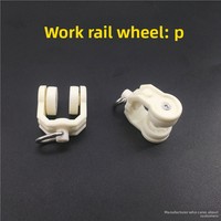 Roue de rail de rideau en plastique contenant du fer, design moderne et minimaliste, modèle 46461