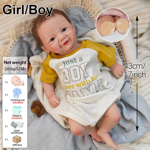 Muñeca Bebé Reborn <span class=keywords><strong>de</strong></span> <span class=keywords><strong>Silicona</strong></span> Realista, Anatómicamente Correcta, 17 Pulgadas, Vivienne con Cabello <span class=keywords><strong>de</strong></span> Alta Calidad, Lavable, Precio al por Mayor - Product Image 2