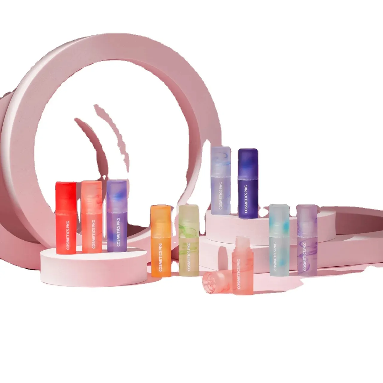 Logo personalizzato Mini 2ml vuota per la tinta delle labbra contenitori lucidalabbra tubi e imballaggi