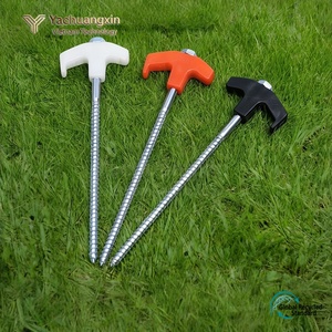 Piquet de tente hexagonal fluorescent en acier de qualité industrielle, conception bec d'aigle fixe coupe-vent pour toutes les saisons en extérieur - Product Image 6