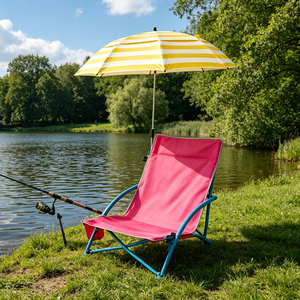 Silla de Playa Plegable <span class=keywords><strong>con</strong></span> Sombrilla Integrada, Silla de Sol Personalizada para Exteriores, para Camping y Eventos, MOQ 200 - Product Image 3