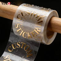Autocollants personnalisés ronds en feuille d'or avec logo et vernis UV, rouleaux d'étiquettes adhésives personnalisées pour emballages et boîtes de marque