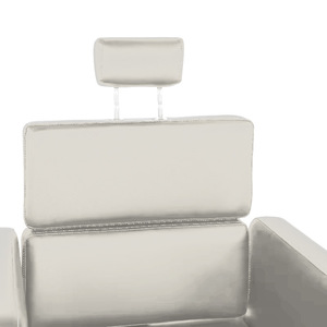 Sillón <span class=keywords><strong>de</strong></span> Peluquería con Respaldo Cuadrado en <span class=keywords><strong>Capas</strong></span>, Base Cromada Cuadrada, Silla Hidráulica Giratoria para Cortar el Cabello con Reposapiés Metálico Ancho - Product Image 6