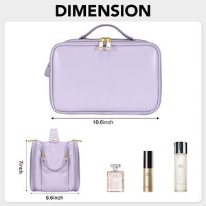 Travel Makeup <b>Bag</b> for Women Fashion Large Capacity Pouch Open Flat Cosmetic Portable Organizer - Product Image 4
