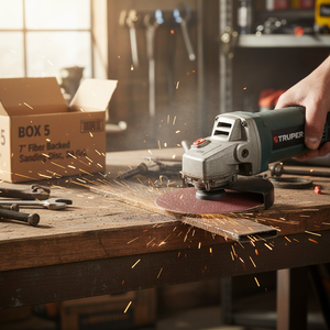 Disco abrasivo con supporto in fibra BOX 5 7', grana 36, TRUPER - Product Image 3