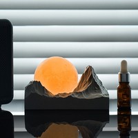 Lampe diffuseur d'arômes créative personnalisée en forme de lune, veilleuse en pierre pour huiles essentielles, parfum d'aromathérapie pour chambre à coucher et table de chevet