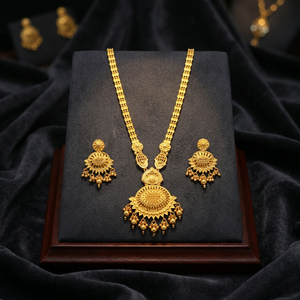 Wholesale 14K 18K 24K Micro Gold Filled Forming Long Necklaces, Brass Gold Fashion Jewelry Set, Traditional Design Jewelry Set. - Product Image 3