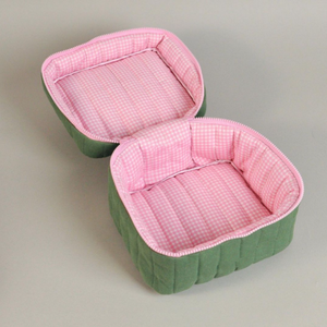 Borsa Cosmetica Personalizzata OEM in Velluto Trapuntato con Cerniera, Motivo a Fiocco, Manico Morbido, Durevole, Grande Capacità, Multiuso - Product Image 2
