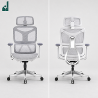 Chaise de bureau exécutive ergonomique moderne et confortable, pivotante, inclinable, en maille, avec repose-pieds réglable pour e-sport, soutien lombaire – Meilleure vente