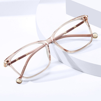 MS 81650 Lunettes anti-lumière bleue polyvalentes pour femmes, monture carrée géométrique en TR90, branches élégantes et tendance, fabrication soignée