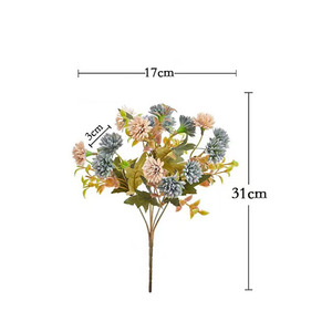 Flores artificiales decorativas para decoración <span class=keywords><strong>de</strong></span> boda, claveles <span class=keywords><strong>de</strong></span> jardín, Otoño, lila, venta al por mayor - Product Image 6