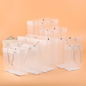 Customizable <b>Transparent</b> PVC Gift <b>Bags</b> Rectangle Side Gusset Plastic <b>Bags</b> with Moisture Proof Feature Printed <b>Bags</b> - Product Image 6