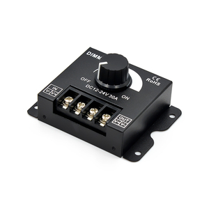 Regulador de intensidad de luz con perilla DC12-24V 30A, interruptor de atenuación gradual, controlador de plástico para tiras de LED SMD COB 3528 5050 - Product Image 1