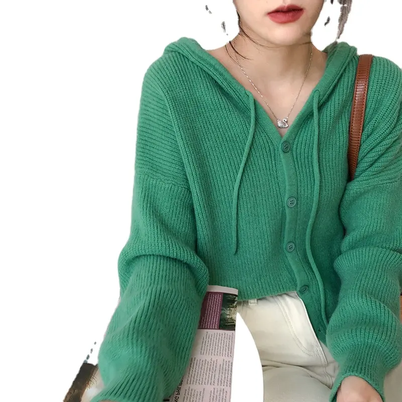 Wholesale Spring Autumn Winter Spring Ladies Sweaters With Hoodies Korean Style Cardigan Hoodie Jacket And Hoodies For Women