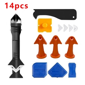 Silicone Caulking <strong>Tools</strong>-3 in 1 Sealant Finishing <strong>Tool</strong> <strong>Grout</strong> <strong>Remove</strong> Scraper Caulk <strong>Remover</strong> Glass Glue Angle Scraper - Product Image 1