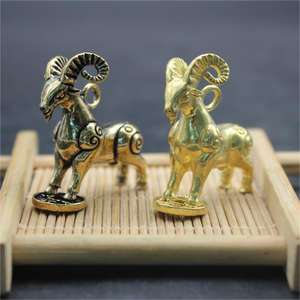 Laiton Animal Décoration Artisanat Chèvre Décoratif Artisanat Porte-clés Pendentif En Laiton Chèvre Pendentif pour Porte-clés Collier - Product Image 2