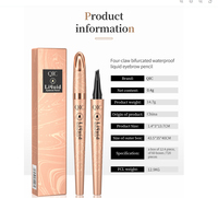 Crayon à sourcils 3D professionnel longue tenue, waterproof, à pointe fourchue, crayon à sourcils effet tatouage, ultra fin, liquide, pour le maquillage