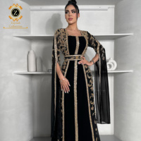 Abaya élégante Zaynab en gros Dubaï Ramadan Luxe Abaya en Chiffon Broderie Perles Élégante Abaya pour l'Aïd