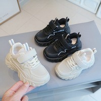 Baskets pour enfants 2026 Printemps Automne Nouveauté Unisexe Robustes Antidérapantes Blanches à Semelle Souple Bébé Décontractées Fermeture Velcro Chaussures Imperméables