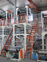 Machine d'extrusion de film plastique en nylon, polypropylène, PP, PE, PVC biodégradable à haute vitesse, monocouche, Sj-55