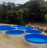 Vente flash : bassin rond pour l'élevage commercial de poissons, structure en acier galvanisé, taille personnalisée, SYGH - bassin pour usage agricole