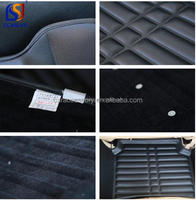 2024 accessoires de voiture intérieur 5d tapis de voiture pour Fortuner Pvc/plastique, PVC Surface & EVA/XPE & tissu antidérapant ensemble complet 3 pièces TESLA