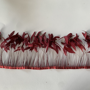 Una frangia di <span class=keywords><strong>gallo</strong></span> di piume di pollo da 6/8 Hs-218 in rosso per Costume artigianale fai da te - Product Image 3