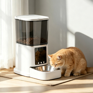 Comedero automático inteligente para mascotas con WiFi, alimentador automático inteligente con cámara para gatos y perros - Product Image 1