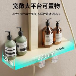 Ensemble de douche numérique rectangulaire en cuivre plaqué, à positionnement encastré avec compartiment de rangement - Product Image 1