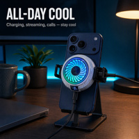 Radiateur de téléphone portable semi-conducteur F73, ventilateur turbo 5000 tr/min, Type-C 5V3A, ABS PC, alliage d'aluminium, refroidissement RGB pour jeux