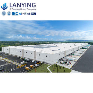 ورشة عمل ومصنع الطائرات الصناعية المعزولة الجاهزة بهيكل فولاذية معزولة مع لوح شطيرة عالي الوضوح - Product Image 5