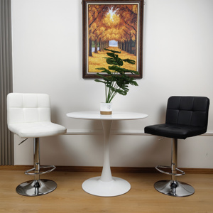 Nhà Máy Trực Tiếp Bán Buôn Sáu Khoang Hiện Đại PU Thanh Phân Ổn Định Xoay Phong Cách Bền Thương Mại Khách Sạn Trung Tâm Mua Sắm Ghế Cao - Product Image 1