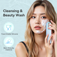 Super Doux Moyen Rechargeable Jetable Mini Facial Rond Nettoyage En Profondeur Électrique Épurateur Lymphatique Brosses Kit Brosse Sèche