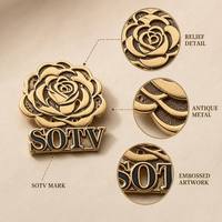 Badge personnalisé rétro ajouré en émail dur, épingle de revers pour décoration de costume, cadeau vintage, vente en gros, badge avec logo personnalisé