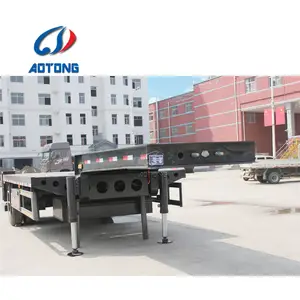 Hot sell to Nigeria, Ethiopia, Zambia, Cote d 'Ivoire Road Construction Facility Transportation Low Bed Truck Trailer Hidráulica