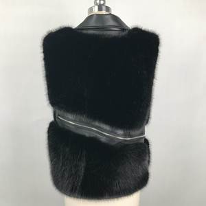 Custom <strong>Girls</strong> <strong>Gilet</strong> in Pelliccia Sintetica Women's Vests Waistcoats Pu Leather Faux Fur Vest Chaleco De Piel Sintetica - Product Image 4