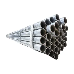 Q195 Tubo de aço galvanizado para cerca redonda, tubo de aço para andaimes galvanizados, tubo g i