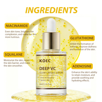 Sérum liquide à la vitamine C profonde KOEC, niacinamide pour le visage, pour éclaircir, hydrater, illuminer, anti-âge, OEM