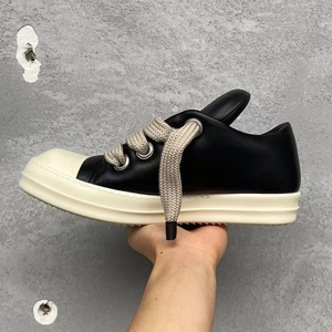 Black designer sport style lace-up low-top genuine leather luxurious <b>casual</b> <b>shoes</b> - comfortable and durable - Product Image 3