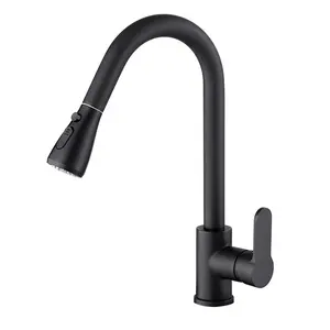 New Modern 304 Stainless Steel Water Taps Pull Out kitchen mixer sink faucet Sink Kitchen Faucets with Sprayer