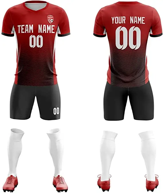 High quality Men's Soccer Jersey Club Custom Sublimation Design Football shirt Set youth team soccer uniform fashion Sport wear