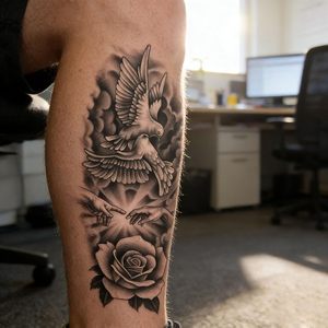 Tatuaje Temporal Ecológico para Piel, Transferible al Agua, para Pecho, Medio Brazo, para Hombres - Product Image 2
