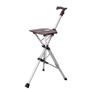 Hideyuki Cane <b>Stool</b> 85cm Height Adjustable <b>Folding</b> Seat For Elderly Hiking Support - Product Image 4