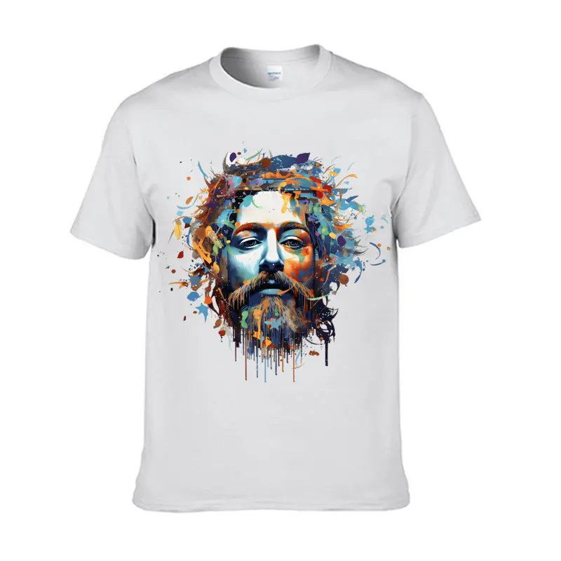 T-shirt girocollo God Religion cristo gesus stampa croce estiva casual a maniche corte in cotone t-shirt moda abbigliamento uomo