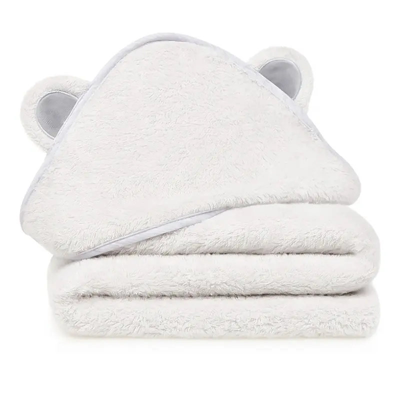 Wholesale Gots Certified Soft Hooded Muslin Bamboo Newborn Baby Bath Towel