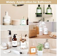 Label Perekat Tahan Air Matte Ramah Lingkungan Tahan Panas Bebas BPA untuk Deterjen Cuci Pakaian, Dapur, Kamar Mandi, Sabun Cuci Piring